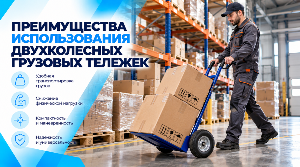 Преимущества использования двухколесных грузовых тележек