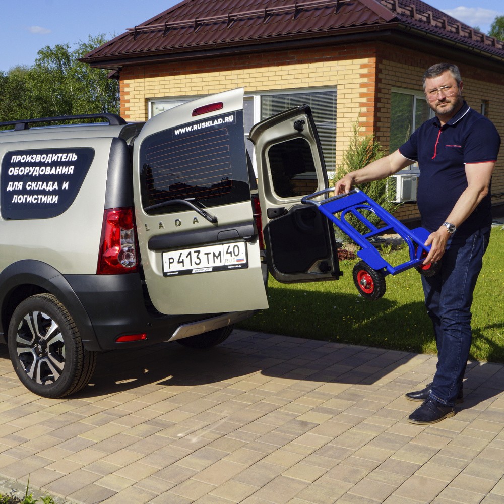 Тележка грузовая с дополнительной полкой и выдвижной ручкой КГ 100 П Тележка грузовая с дополнительной полкой и выдвижной ручкой КГ 100 П