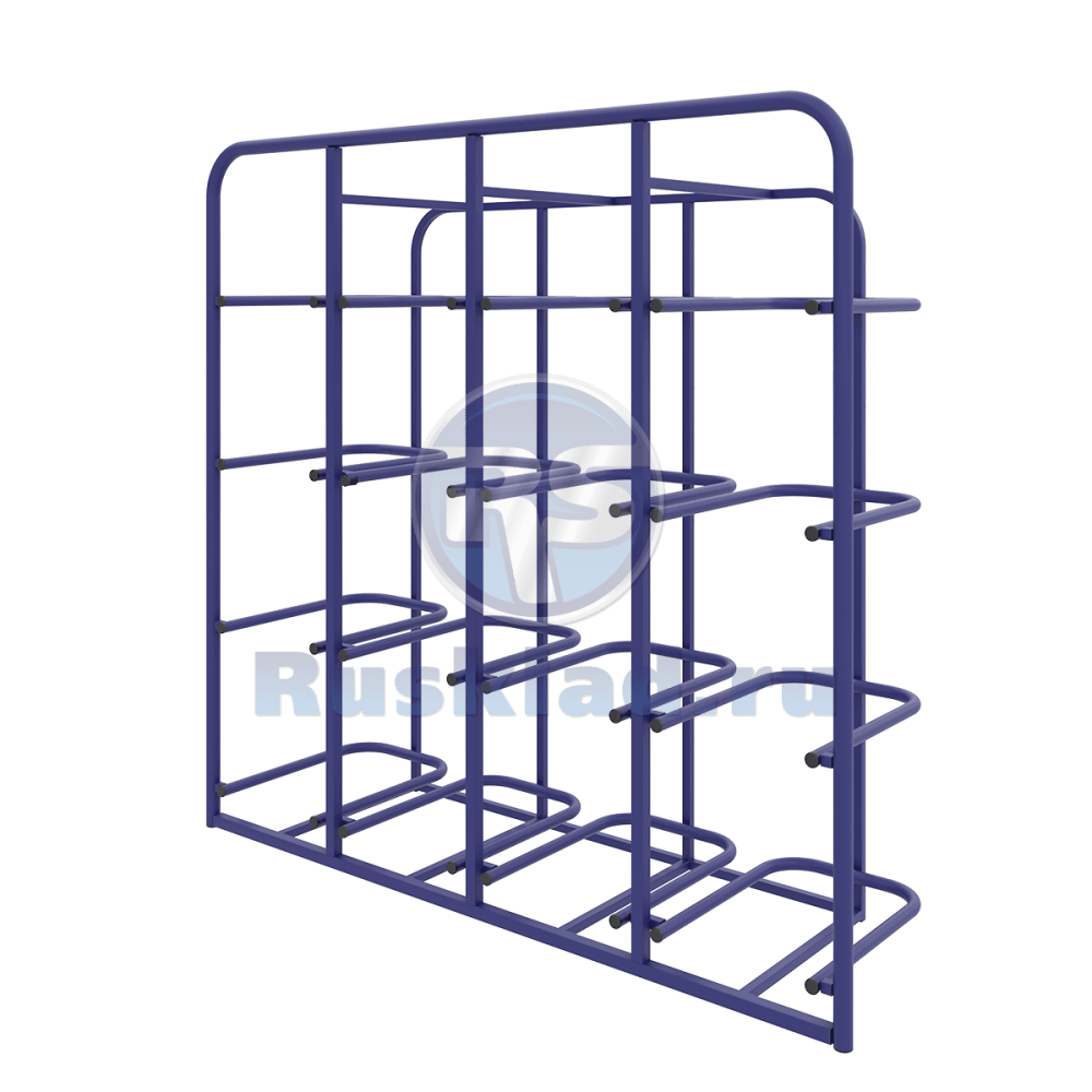 Стеллажи специализированные для 16-ти бутылей объемом 19 литров. СВД-16