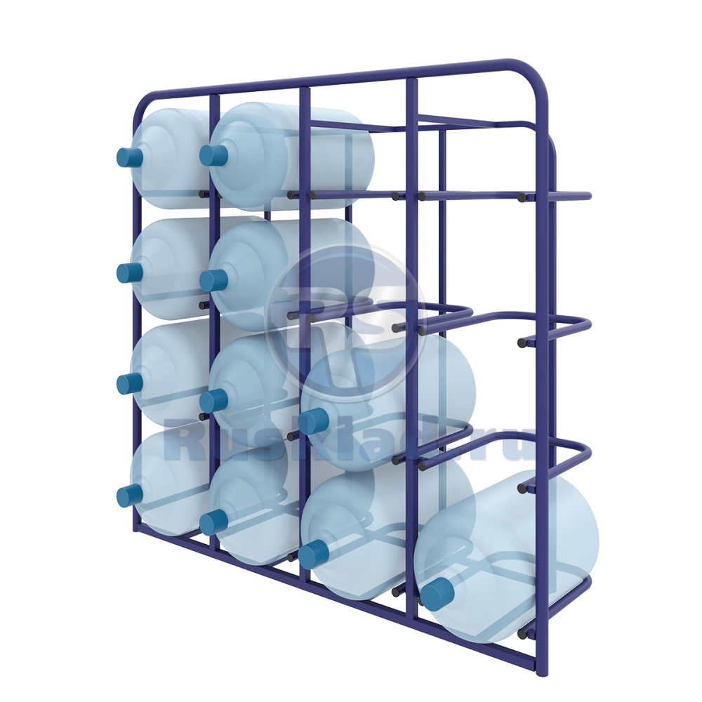 Стеллажи специализированные для 16-ти бутылей объемом 19 литров. СВД-16